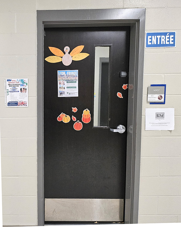 Glass door lites secured with 3M Security Film